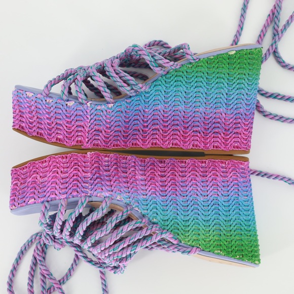 ANTHROPOLOGIE RAPHAELLA BOOZ JUTE WEDGE SANDALS - Picture 7 of 8